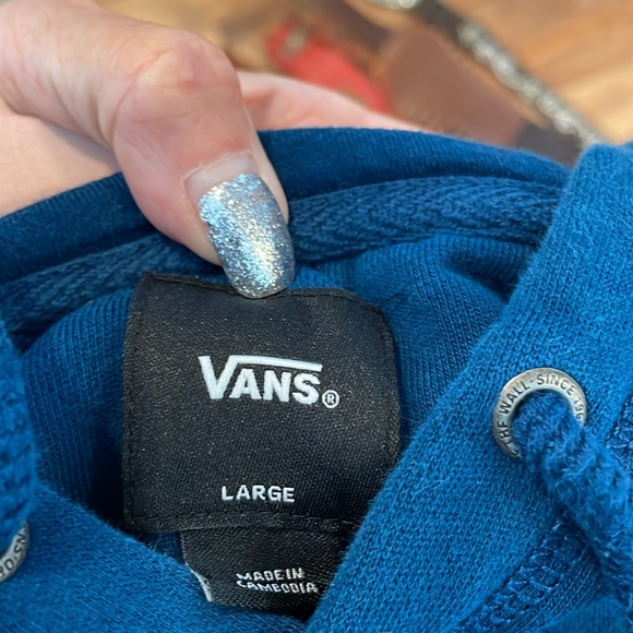 Vans Off the wall kangaroo Blue Hoodie Large - Picture 6 of 8